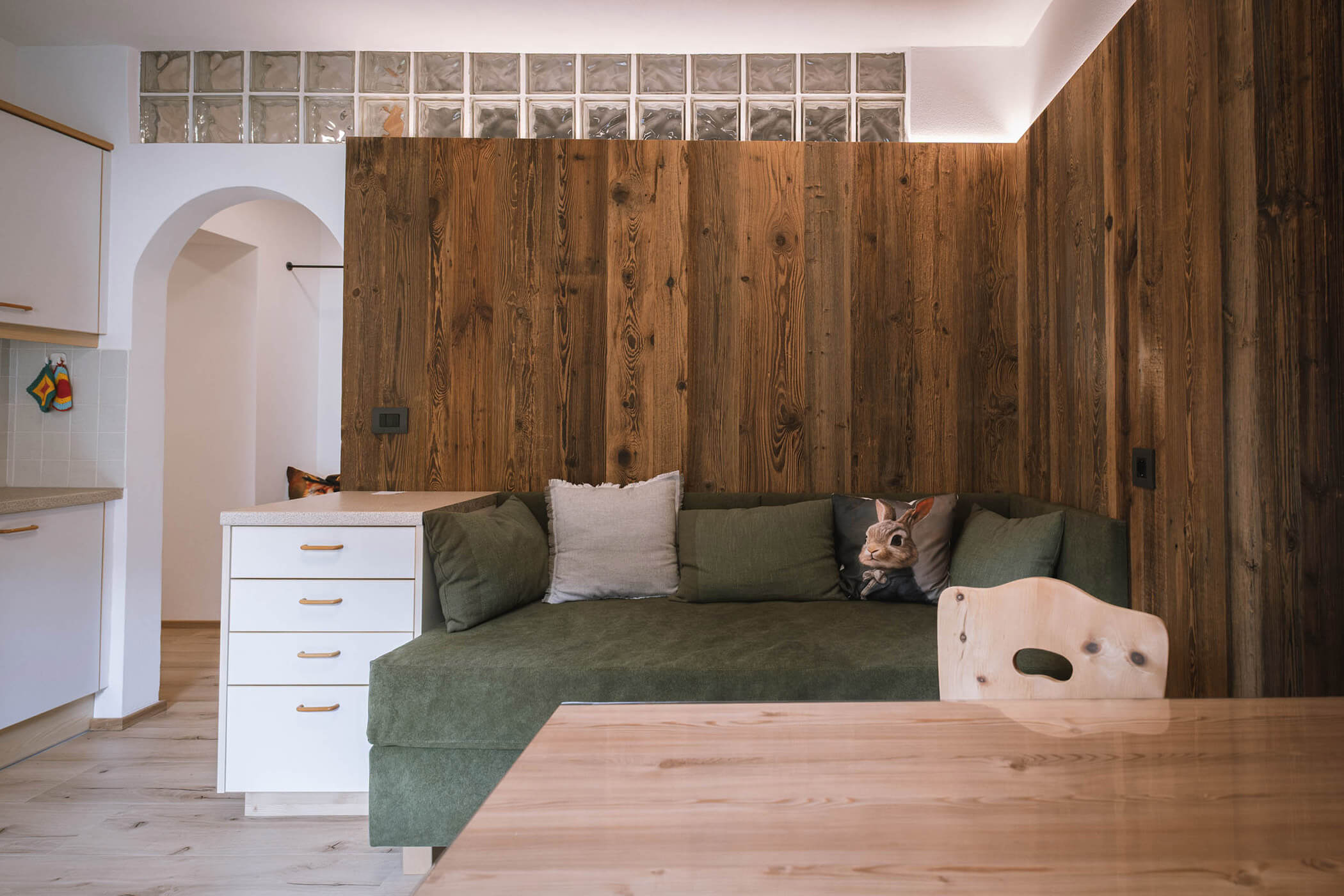 Küche und Wohnbereich